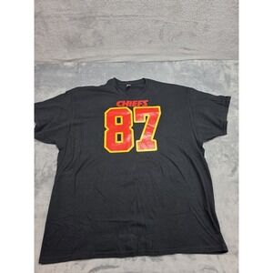 Gildan Kansas City Chiefs Travis Kelce #87 Black T-shirt Mens Size 2X